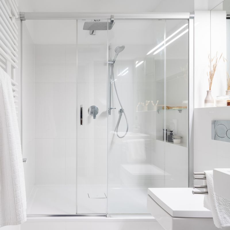 Contemporary Shower with Hardware